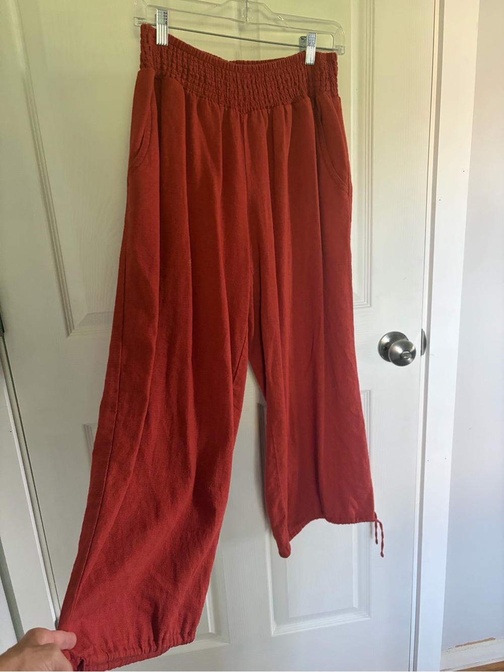 Old Navy Wide-Leg Pants in Rust Red